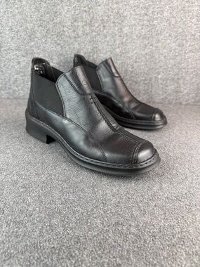 Josef Seibel Black Leather Slip-On Dress Shoes Size 9|EU40